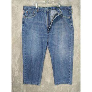 Levis 550 Jeans Mens 44x29 Blue Denim Relaxed Fit Tapered Leg Casual Dark Wash